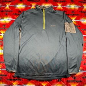 Columbia Titanium Quarter Zip Gray/Charcoal Long Sleeve Mens‎ Size 2XL Pullover